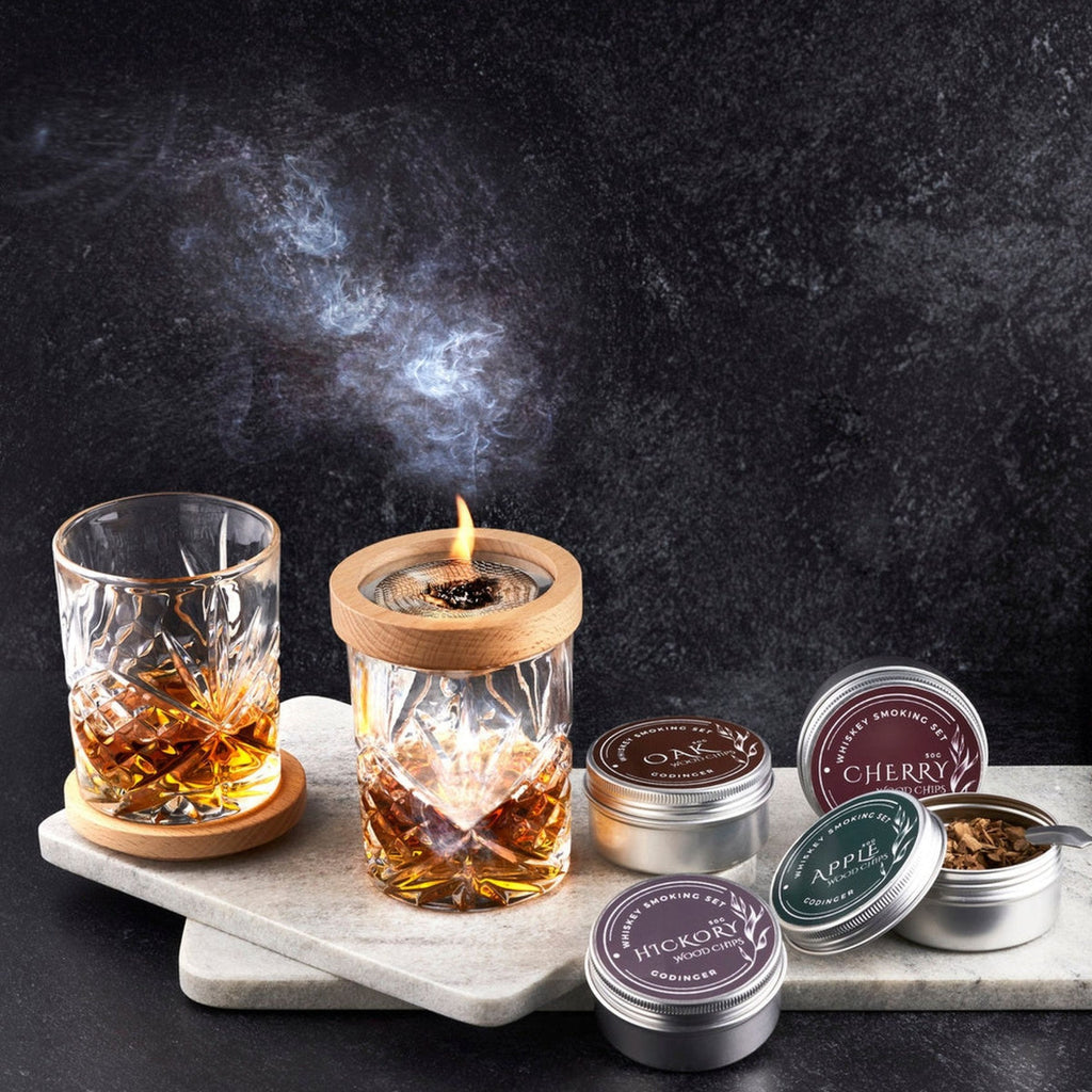 Dublin Crystal 9 Piece Whiskey Smoker Set Godinger All Barware, All Glassware, All Glassware & Barware, Barware Tools, Cut Crystal, Dublin Crystal, Dublin Glassware, Smoker