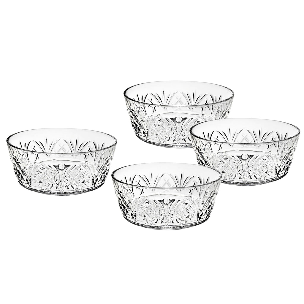 Dublin Crystal Cereal Bowls, Set of 4 Godinger All Dining, Cereal Bowl Set, Cut Crystal, Dublin, Dublin Crystal, Dublin Dining