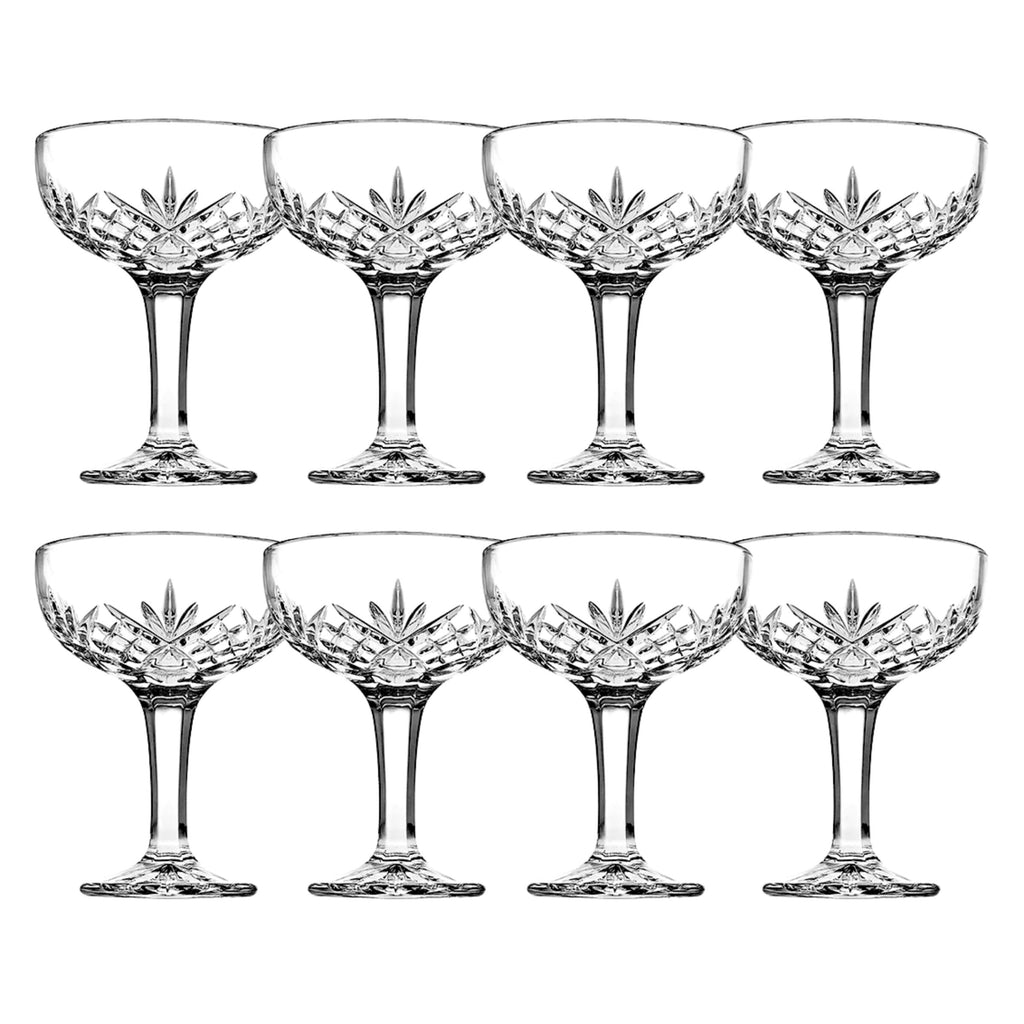 Dublin Crystal Champagne Coupe, Set of 8 Godinger All Barware, All Glassware, All Glassware & Barware, Clear, Crystal, Cut Crystal, Dublin, Dublin Crystal, Dublin Glassware, Martini & Coupes