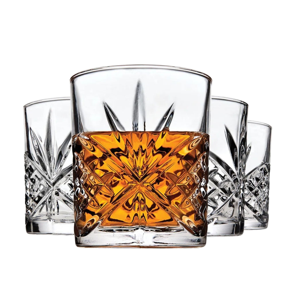 Dublin Crystal Double Old Fashion, Set of 4 Godinger All Glassware, All Glassware & Barware, Cut Crystal, DOF, DOF & Highball, Dublin, Dublin Crystal, Dublin Glassware