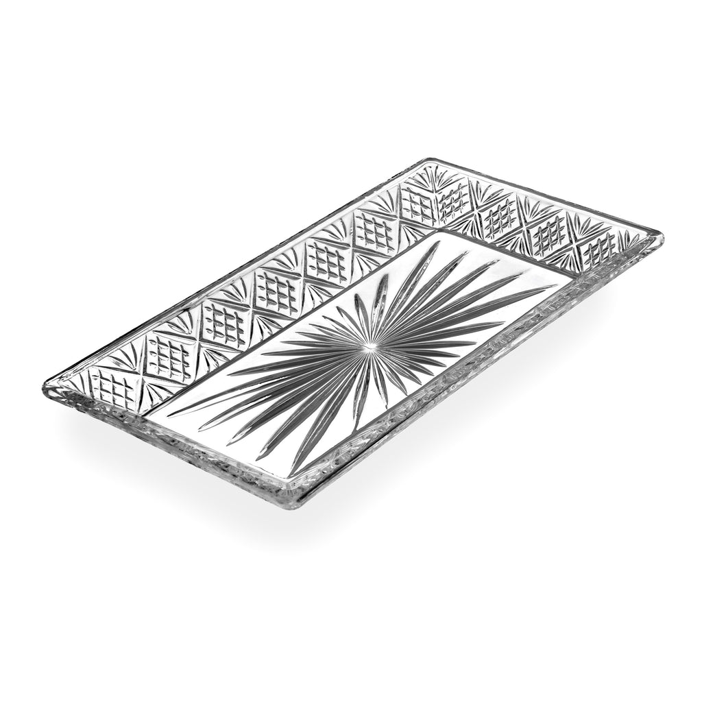 Dublin Crystal Rectangle Tray Godinger Clear, Cut Crystal, Decorative Tray, Dublin Kitchen, Serving Trays, Tray