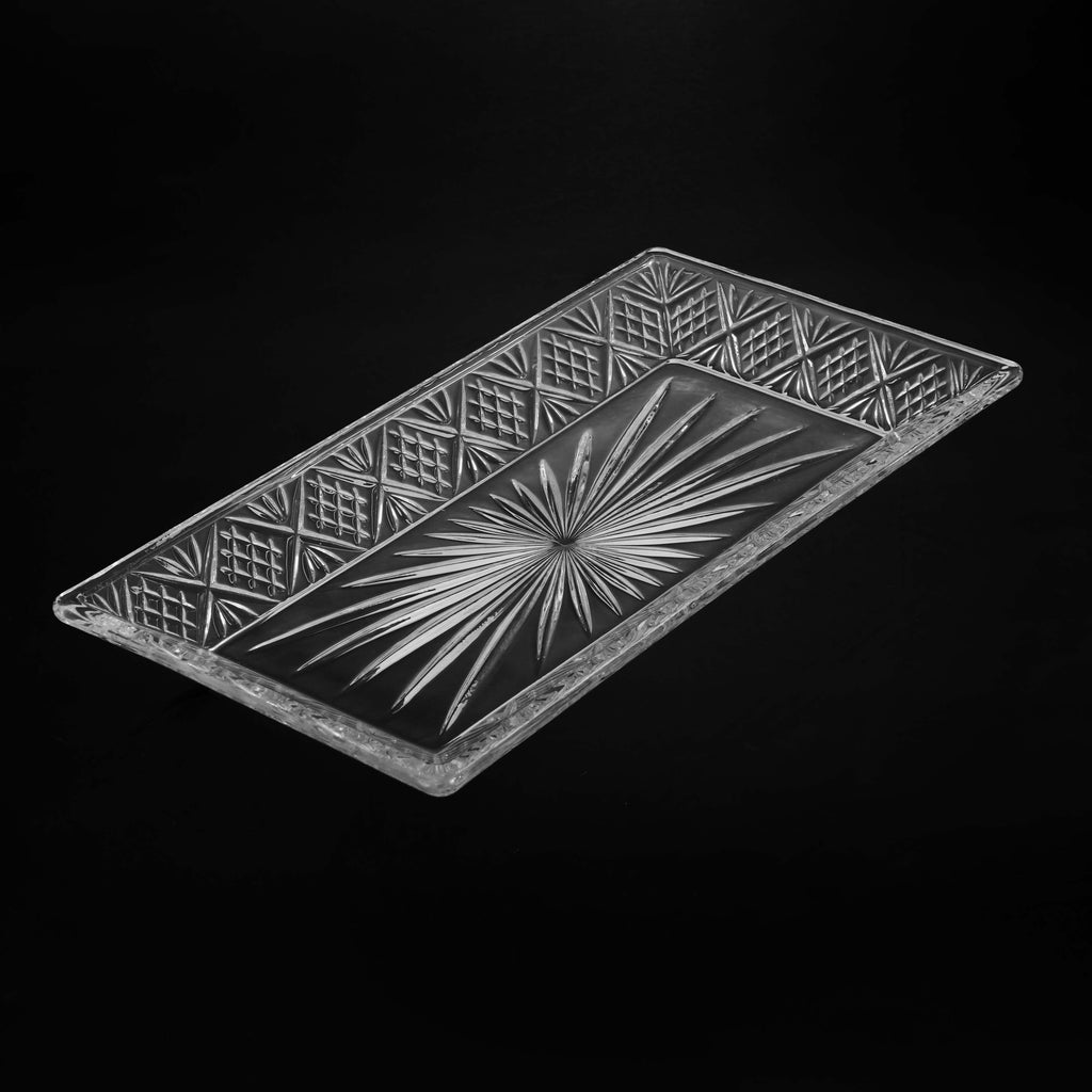 Dublin Crystal Rectangle Tray Godinger Clear, Cut Crystal, Decorative Tray, Dublin Kitchen, Serving Trays, Tray