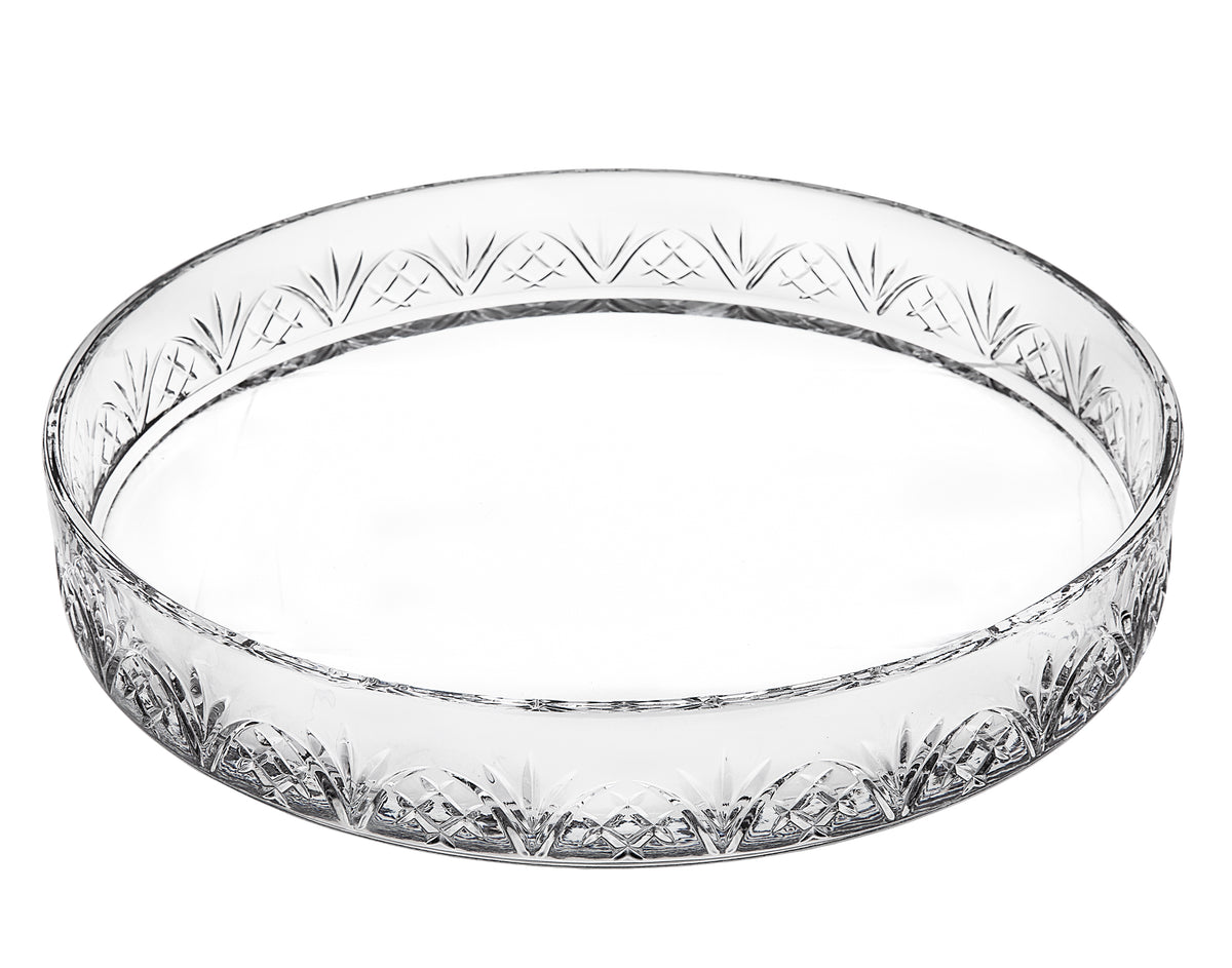 Dublin Crystal Round Serving Tray