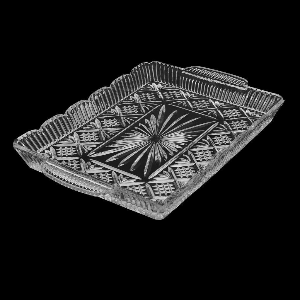 Dublin Crystal Scalloped Serving Tray Godinger All Kitchen, Clear, Cut Crystal, Dublin, Dublin Crystal, Dublin Kitchen, Kitchen, Serving, Serving Trays, Tray