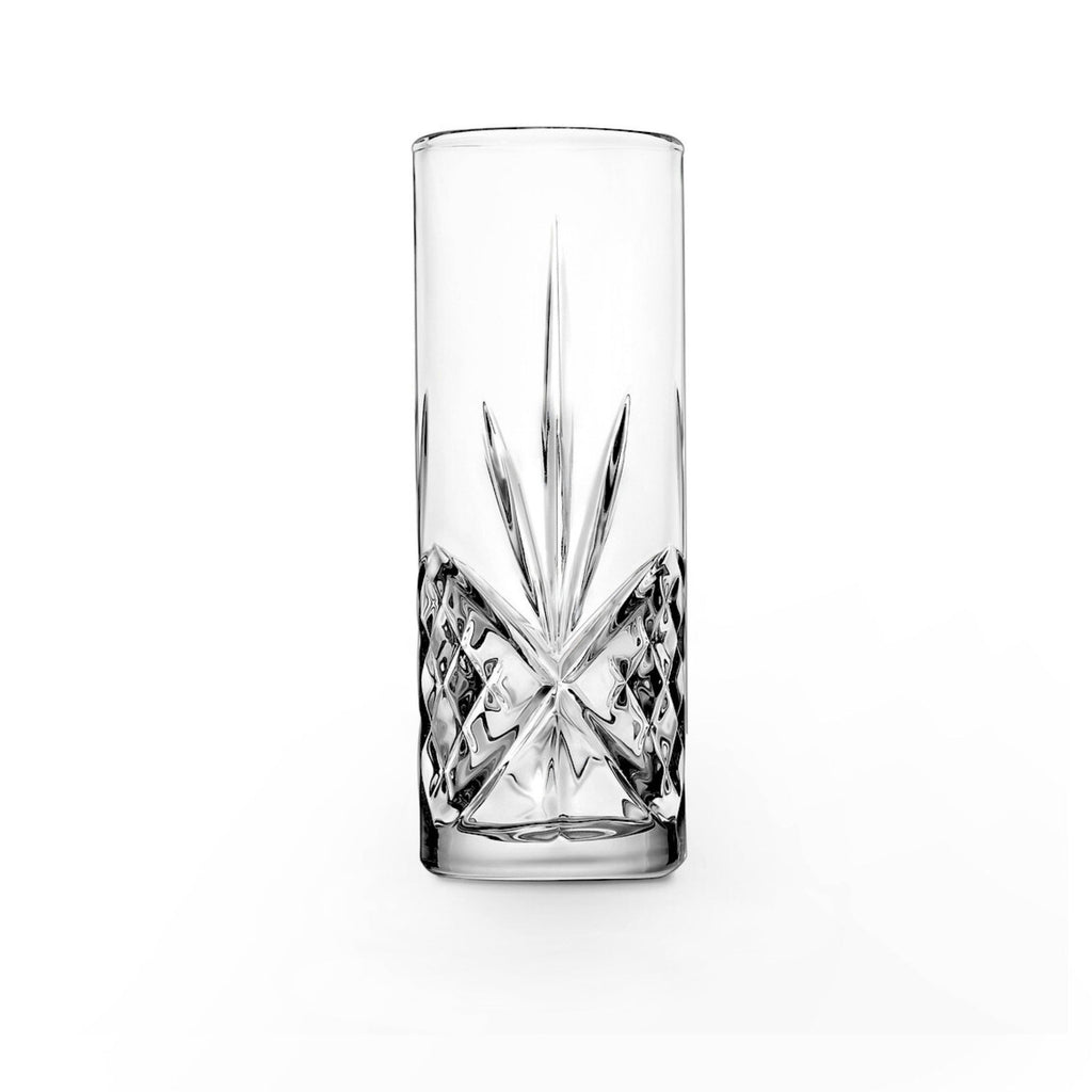 Dublin Crystal Tom Collins Highball Glass, Set of 4 Godinger All Barware, All Glassware, All Glassware & Barware, Crystal, Cut Crystal, DOF & Highball, Dublin, Dublin Glassware, Entertaining, Glassware, Highball, Highball Set, Tom Collins