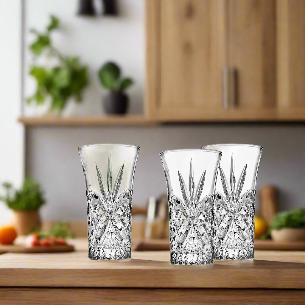 Dublin Crystal Vodka Shooters, Set of 6 Godinger All Glassware, All Glassware & Barware, Cut Crystal, Dublin Glassware, Shot Glasses