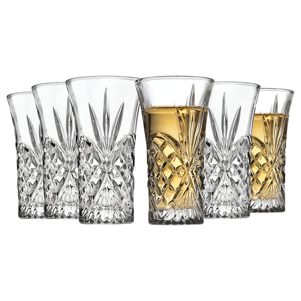 Dublin Crystal Vodka Shooters, Set of 6 Godinger All Glassware, All Glassware & Barware, Cut Crystal, Dublin Glassware, Shot Glasses