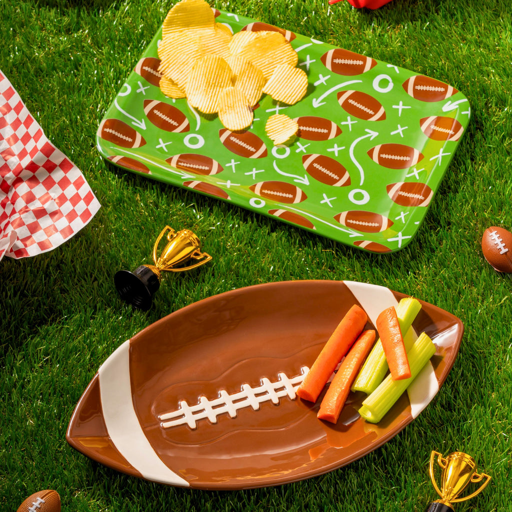 Godinger League Football Tray Godinger Football, Game Day, Godinger League, Porcelain, Serving, Sports, Tailgating, Tray