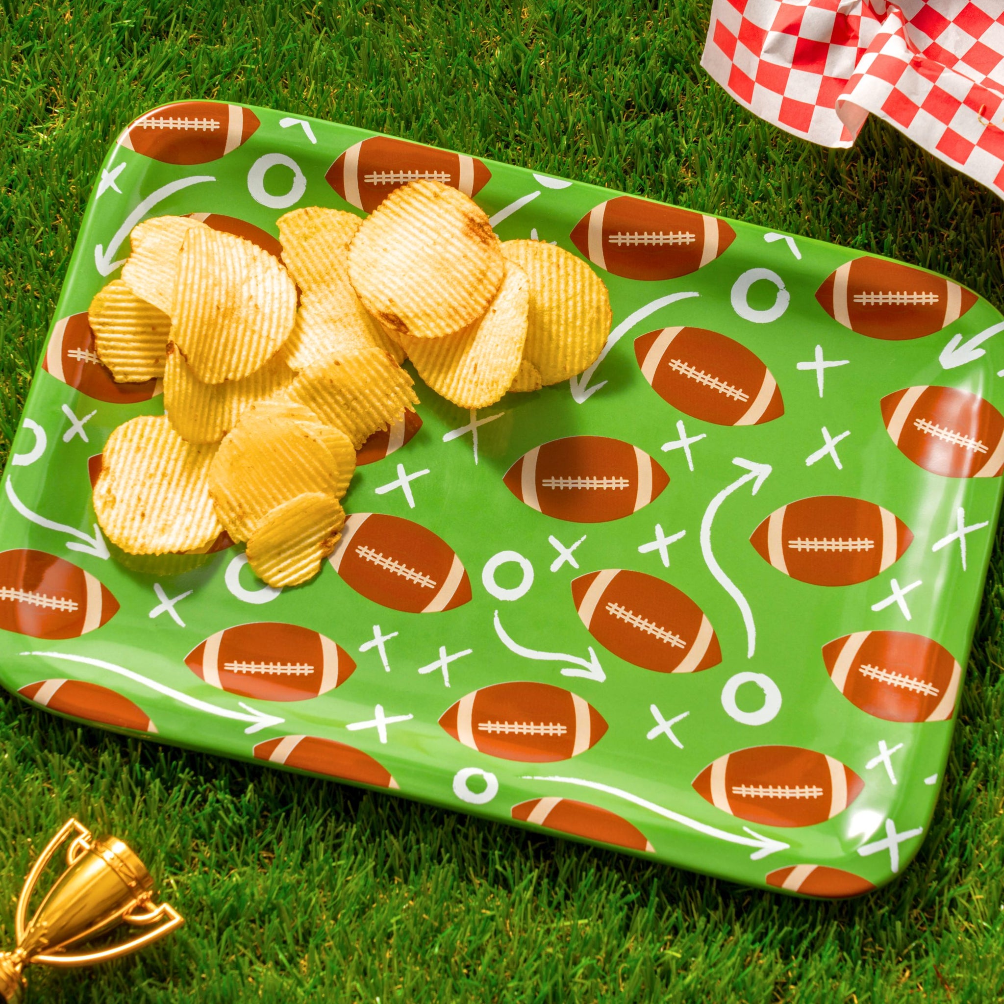 Godinger League Football Tray