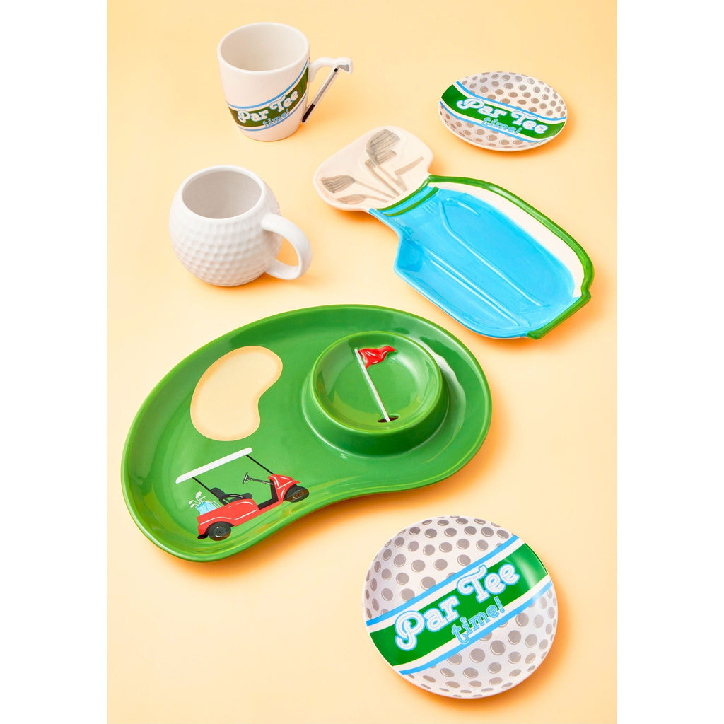 Godinger League Golf Appetizer Plate, Set of 4 Godinger Appetizer Plate, Appetizer Plate Set, Game Day, Godinger League, Golf, Golf Ball, Porcelain, Sports, Tailgating