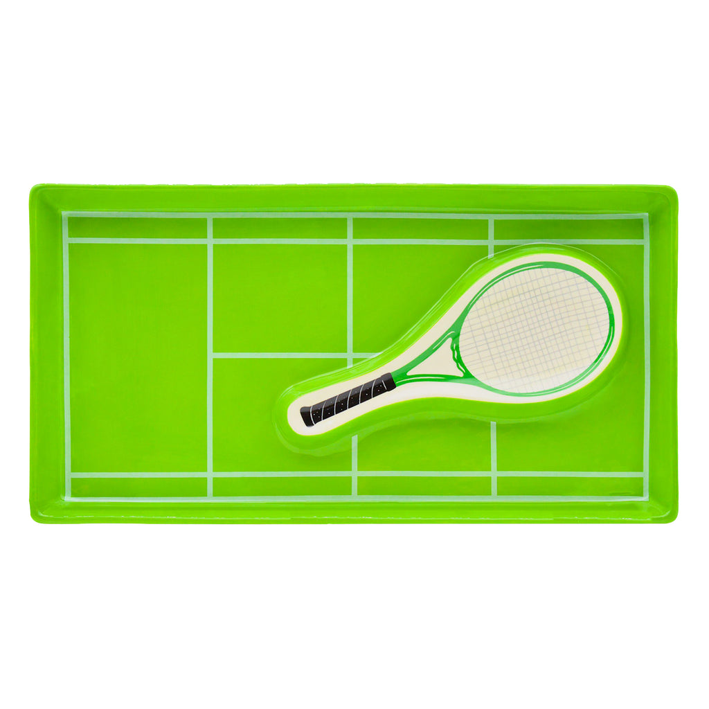 Godinger Tennis Court Chip & Dip Godinger Chip & Dip, Game Day, Godinger League, Porcelain, Sports, Tailgating, Tennis, Tennis Court, Tennis Racket