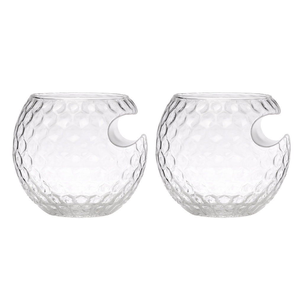 Golf Ball Cigar Double Old Fashion, Set of 2 Godinger All Barware, All Glassware, All Glassware & Barware, Cigar, Cigar Glass, Clear, DOF, DOF & Highball, Double Old, Double Old Fashion, Double Old Fashion Set, Godinger League, Golf, Golf Ball