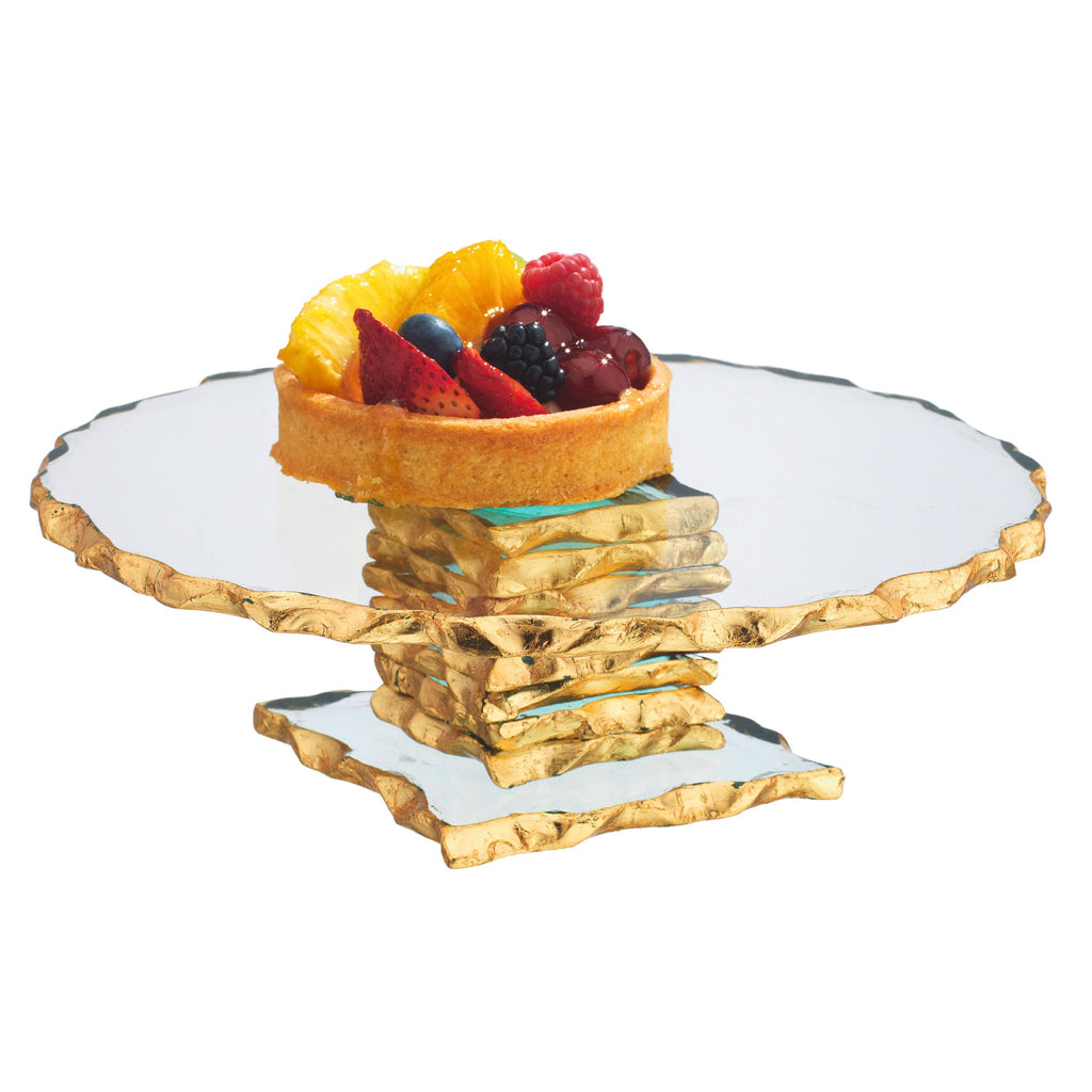 Harper Gold Edge Small Footed Cake Stand Godinger All Kitchen, Cake, Cake Stands, Clear, Gold Edge, Kitchen, Stands