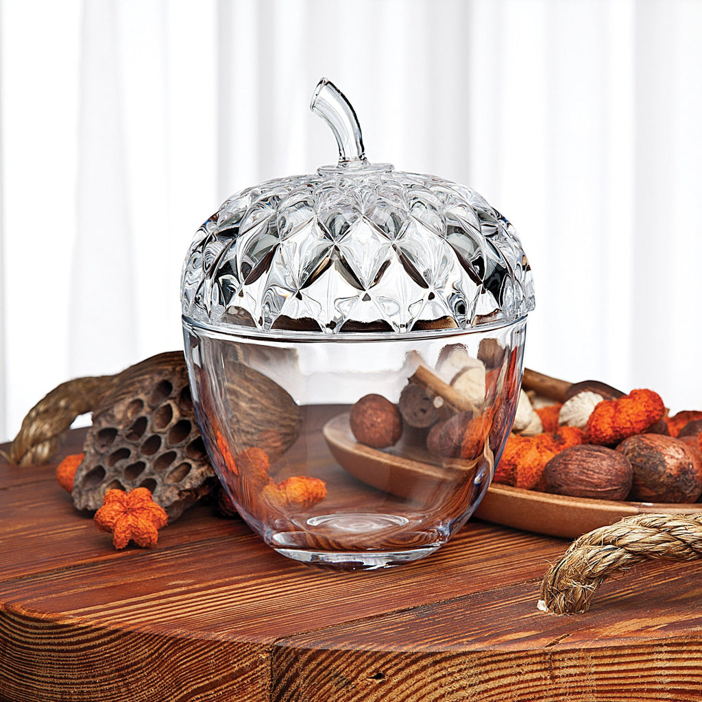 Harvest Acorn Jar Godinger Acorn, All Kitchen, Clear, Crystal, Fall, Harvest, Kitchen Storage, Storage, Thanksgiving