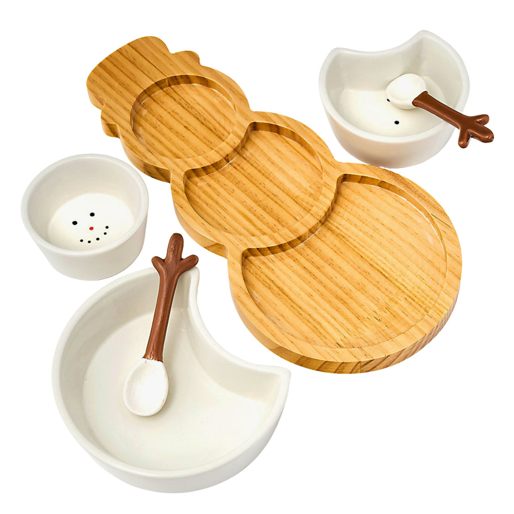 Holiday Snowman Appetizer Server Godinger All Kitchen, Brown, Christmas, Holiday, Kitchen, Serving Trays, Snowman, Tray, Trays, White