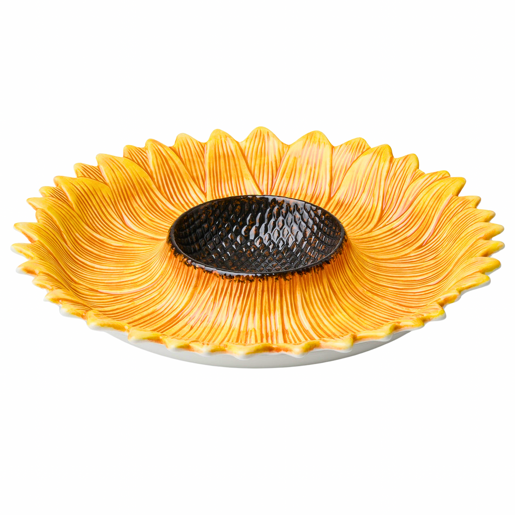 Sunflower Chip-n-Dip Godinger All Kitchen, Chip & Dip, Floral, Flower, Flower Power, Specialty Serving, Sunflower, Yellow