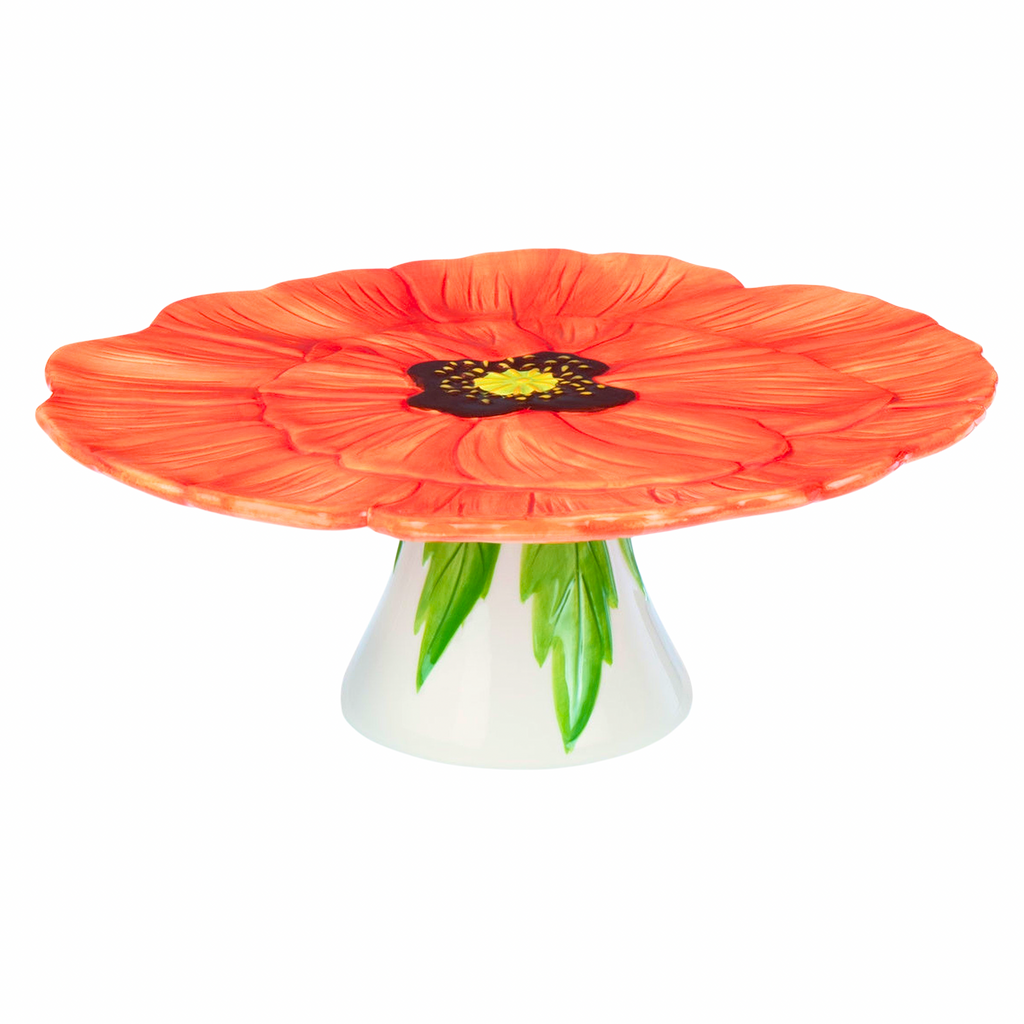 Red Poppy Flower Cake Stand Godinger All Kitchen, Cake, Cake Stands, Floral, Flower, Flower Power, Kitchen, Poppy, Red, Stands