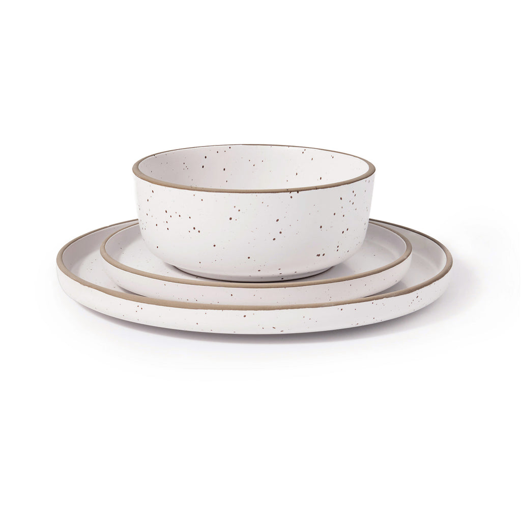 Inwood White Speckled Stoneware 12 Piece Dinnerware Set, Service for 4 Godinger 12 Piece Dinnerware Set, Dinnerware, Dinnerware Set, Everyday Dinnerware, Inwood, Stoneware, Stoneware Dinnerware, White, White Dinnerware Godinger