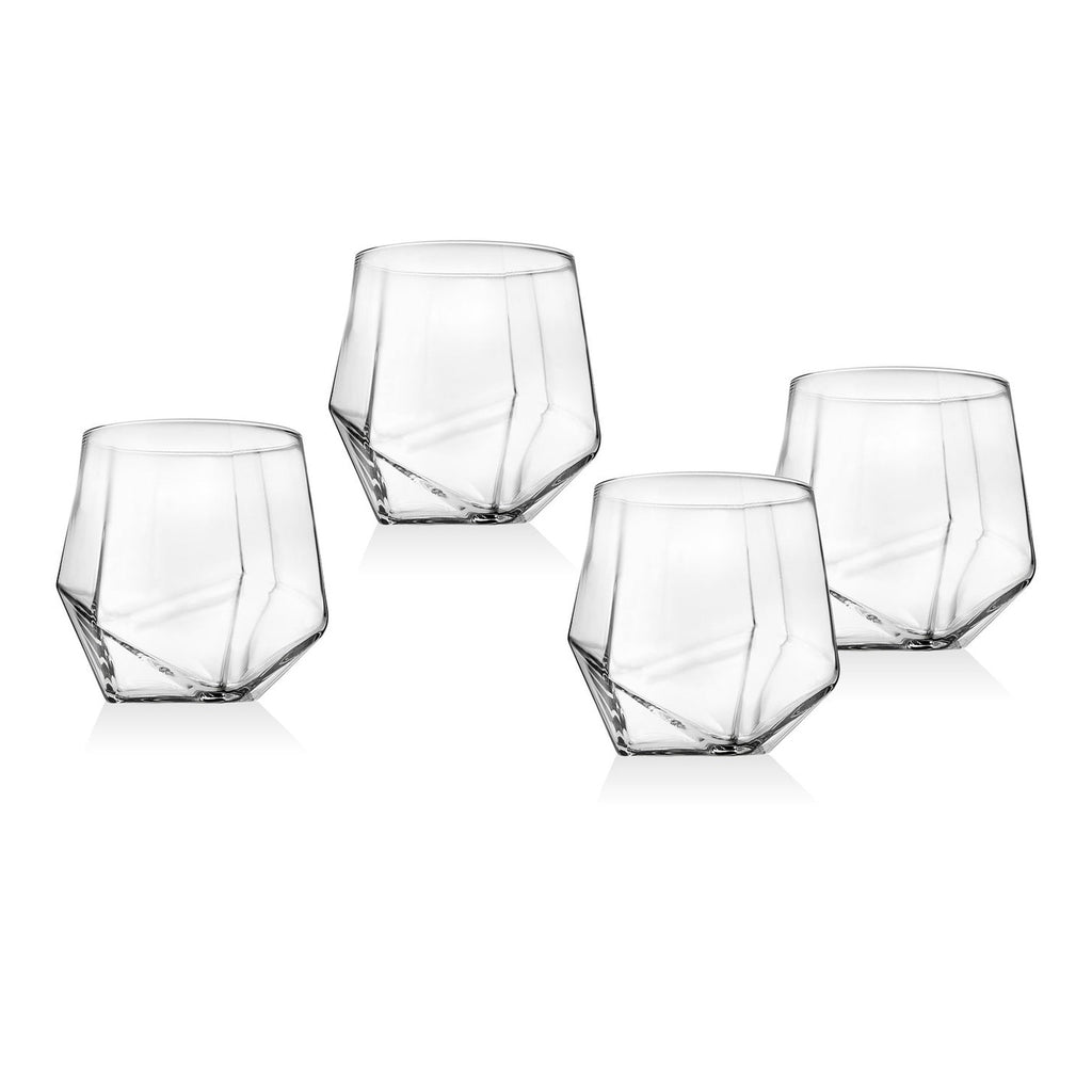 Isla Double Old Fashion, Set of 4 Godinger All Barware, All Glassware, All Glassware & Barware, Clear, DOF, DOF & Highball, Double Old Fashion, Drinkware, Entertaining, Glassware, Whiskey Glass