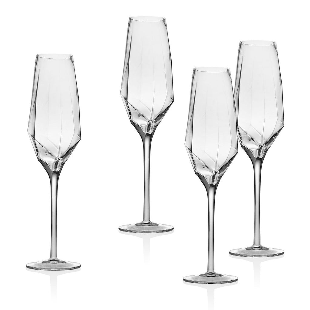 Isla Flute, Set of 4 Godinger All Barware, All Glassware, All Glassware & Barware, Clear, Flute, Isla, Wine & Champagne