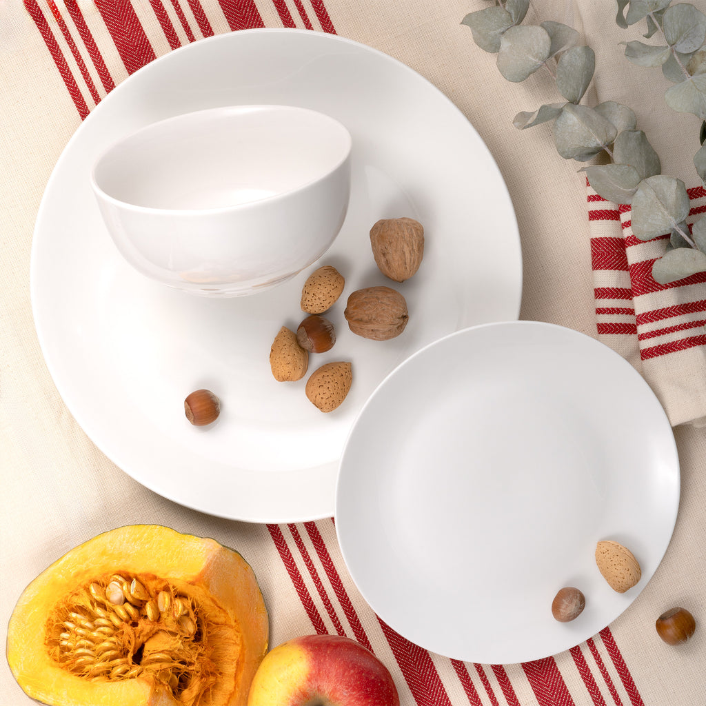 Jasmine 12 Piece Dinnerware Set, Service for 4 Godinger 12 Piece Dinnerware Set, 12 Piece Set, All Dining, Dinnerware, Dinnerware Set, Everyday Dinnerware, Porcelain, Porcelain Dinnerware, Porcelain Dinnerware Set, Service For 4, White, White Dinnerware, White Porcelain