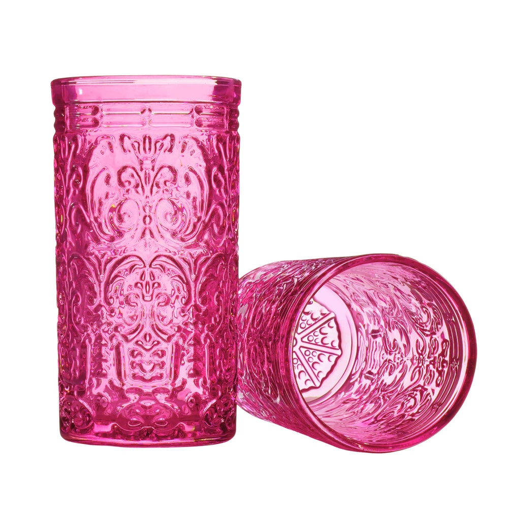 Jax Hot Pink Highball, Set of 4 Godinger All Barware, All Glassware, All Glassware & Barware, DOF & Highball, Glassware, Glassware & Barware, Highball, Highball Set, Hot Pink, Jax, Jax Highball, Pink