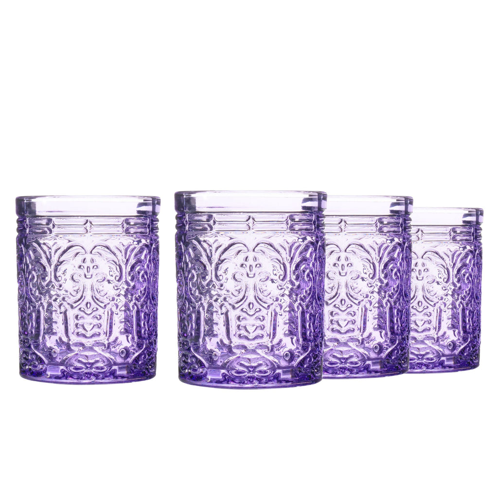 Jax Lavender Double Old Fashion, Set of 4 Godinger All Glassware, All Glassware & Barware, DOF, DOF & Highball, Double Old Fashion, Glassware, Glassware & Barware, Jax, Jax Double Old Fashion, Jax Lavender, Lavender