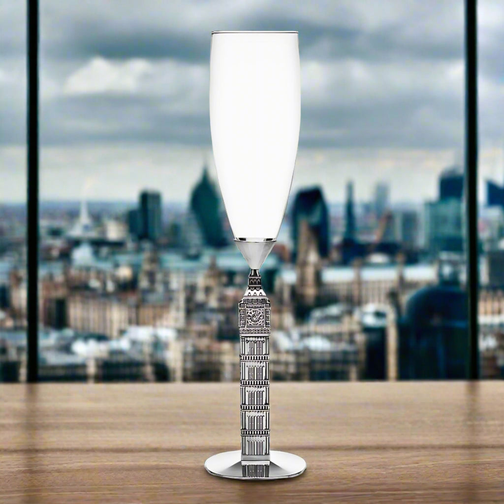 Landmark Big Ben Flute Godinger All Glassware, All Glassware & Barware, Flute, Glassware & Barware, Landmark, London, UK, Wine & Champagne