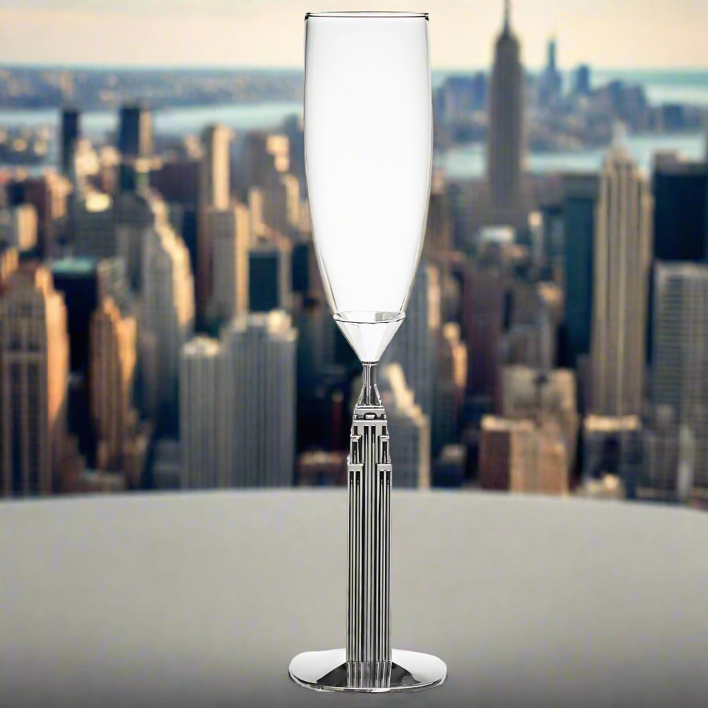 Landmark Empire State Flute Godinger All Glassware, All Glassware & Barware, Empire State Building, Flute, Glassware & Barware, Landmark, New York, NY, Wine & Champagne