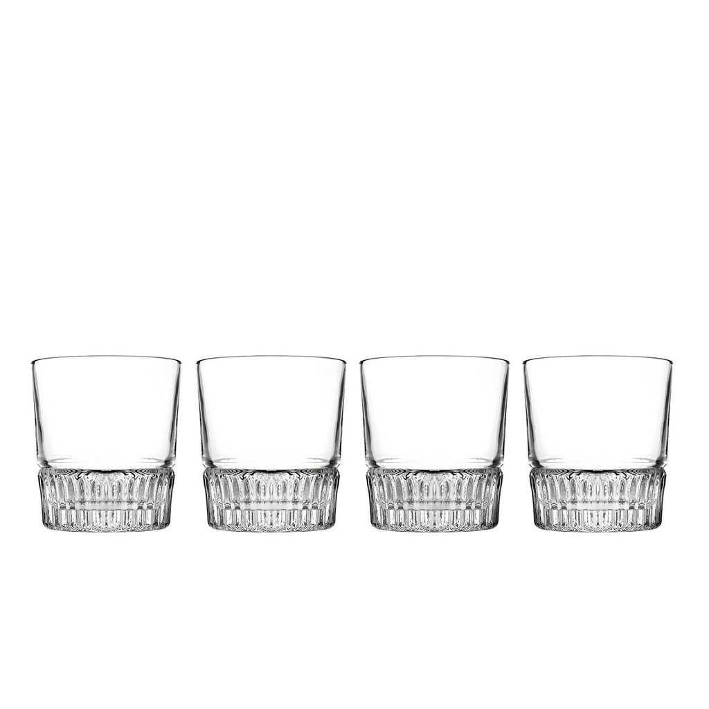 Latitude Double Old Fashion, Set of 4 Godinger All Barware, All Glassware, All Glassware & Barware, Clear, Cut Crystal, DOF, DOF & Highball, Double Old Fashion, Drinkware, Glassware, Latitude, Whiskey Glass