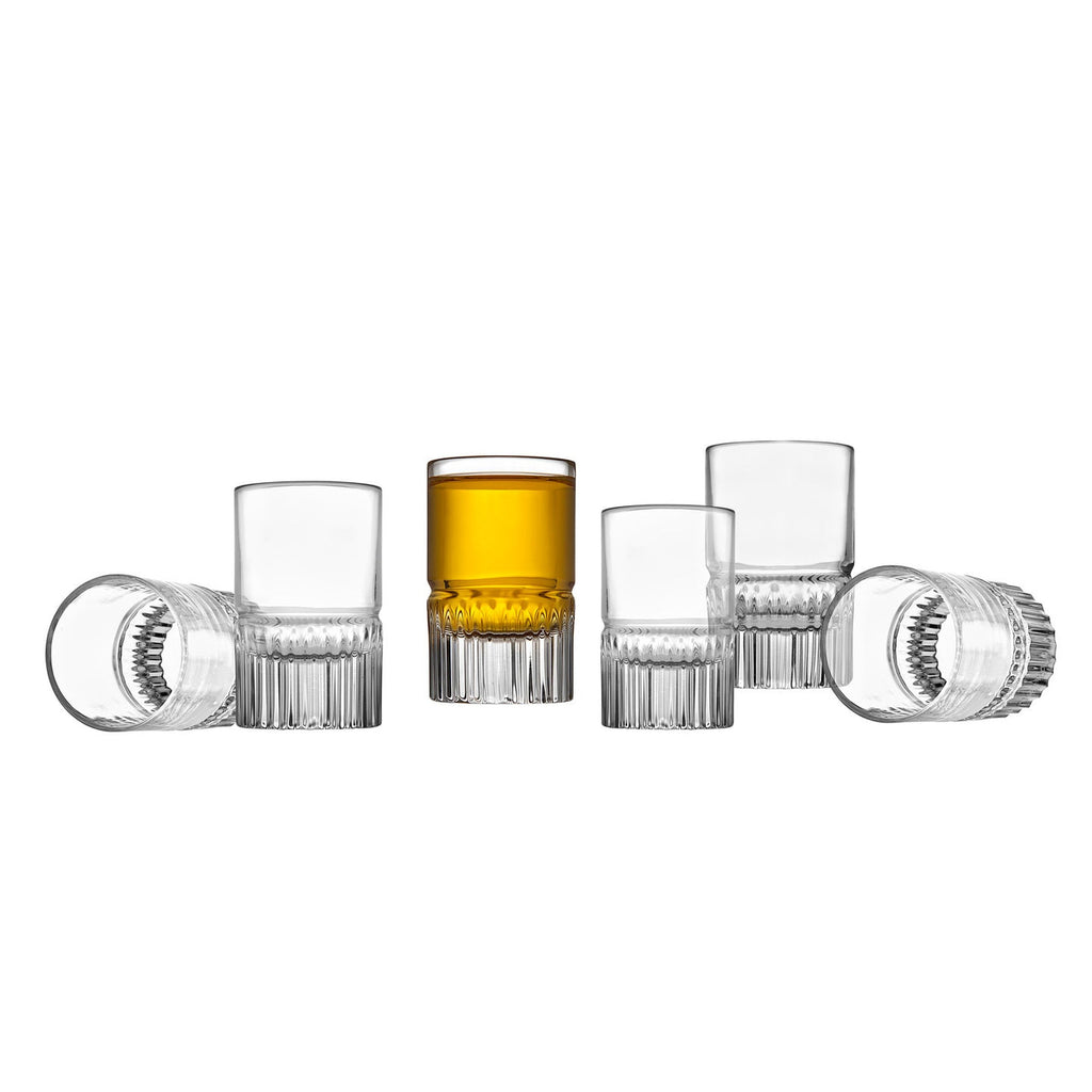 Latitude Shooters, Set of 6 Godinger All Glassware, All Glassware & Barware, Clear, Cut Crystal, Latitude, Shot Glasses