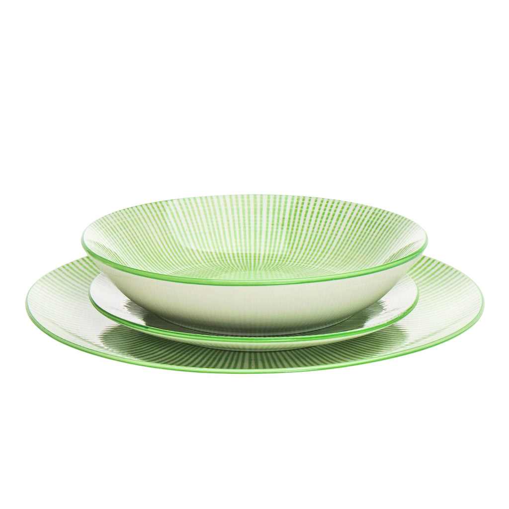 Laura Green Porcelain 12 Piece Dinnerware Set, Service For 4 Godinger 12 Piece Dinnerware Set, 12 Piece Set, All Dining, Dinnerware, Dinnerware Set, Everyday Dinnerware, Green, Green Dinnerware, Porcelain, Porcelain Dinnerware, Porcelain Dinnerware Set, Service for 12, Service For 4