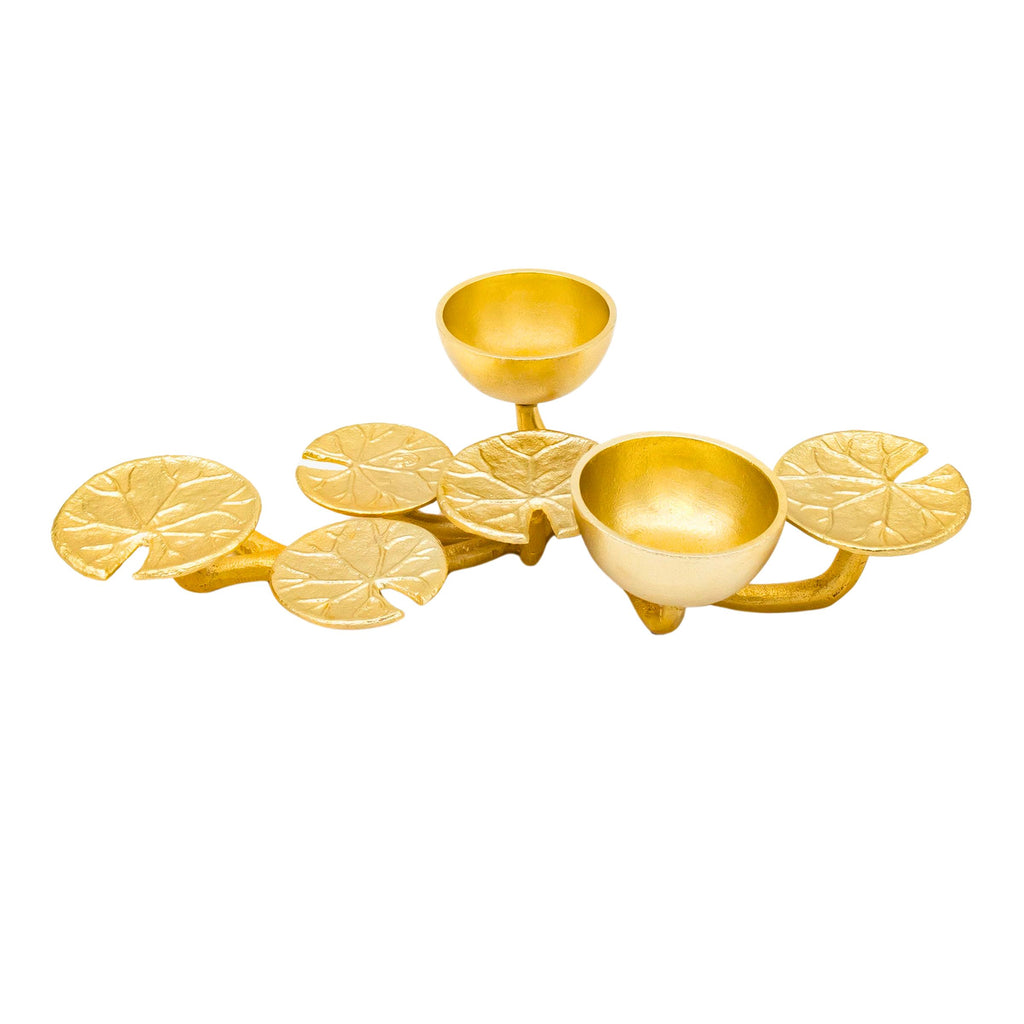 Lily Pad Centerpiece Serving Bowl Stand Godinger All Kitchen, Gold, Gold Accent, Lily Pad, Serveware, Serving, Serving Stand, Stainless Steel