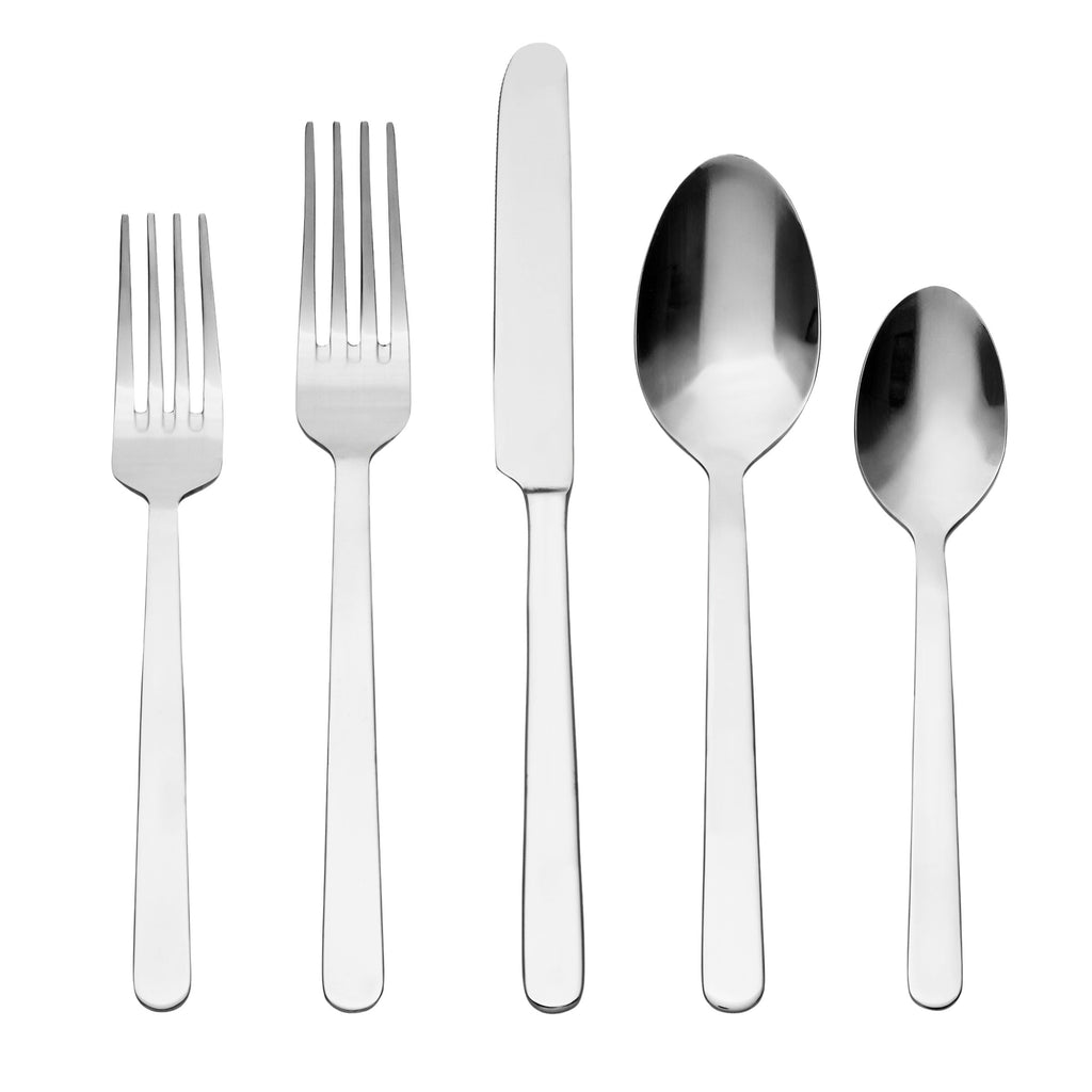 Lola Mirrored 18/0 Stainless Steel 20 Piece Flatware Set, Service For 4 Godinger 18/0 Stainless Steel, 18/0 Stainless Steel Flatware, 20 Piece Set, All Flatware & Serveware, Flatware Set, Flatware Sets, Lola, Service For 4, Tableware