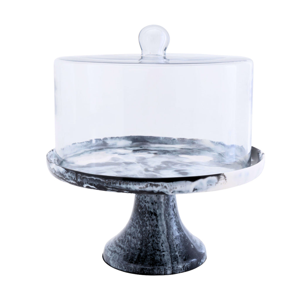 Lucente Black & White Resin Cake Stand & Dome Godinger All Kitchen, Black, Black & White, Black & White Lucente Resin, Black & White Resin, Black & White Resin Cake Stand & Dome, Cake Dome, Cake Stand, Cake Stands, Kitchen, Lucente Resin, Resin, Resin Cake Stand, Specialty, Specialty Serving