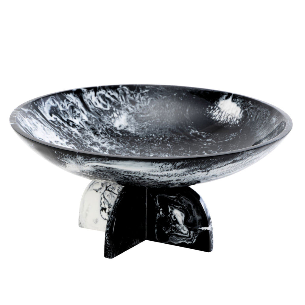 Lucente Black & White Resin Fruit Bowl Godinger All Kitchen, Black, Black & White Lucente Resin, Black & White Resin, Bowls, Fruit Bowl, Kitchen, Lucente Black & White Resin Fruit Bowl, Lucente Resin, Resin, Resin Bowl, Serving Bowl, Serving Bowls, Specialty, Specialty Serving