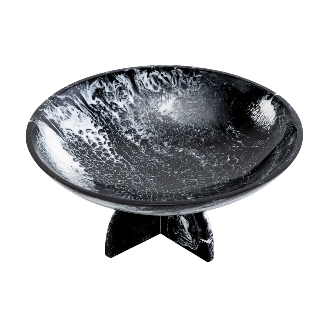 Lucente Black & White Resin Fruit Bowl Godinger All Kitchen, Black, Black & White Lucente Resin, Black & White Resin, Bowls, Fruit Bowl, Kitchen, Lucente Black & White Resin Fruit Bowl, Lucente Resin, Resin, Resin Bowl, Serving Bowl, Serving Bowls, Specialty, Specialty Serving