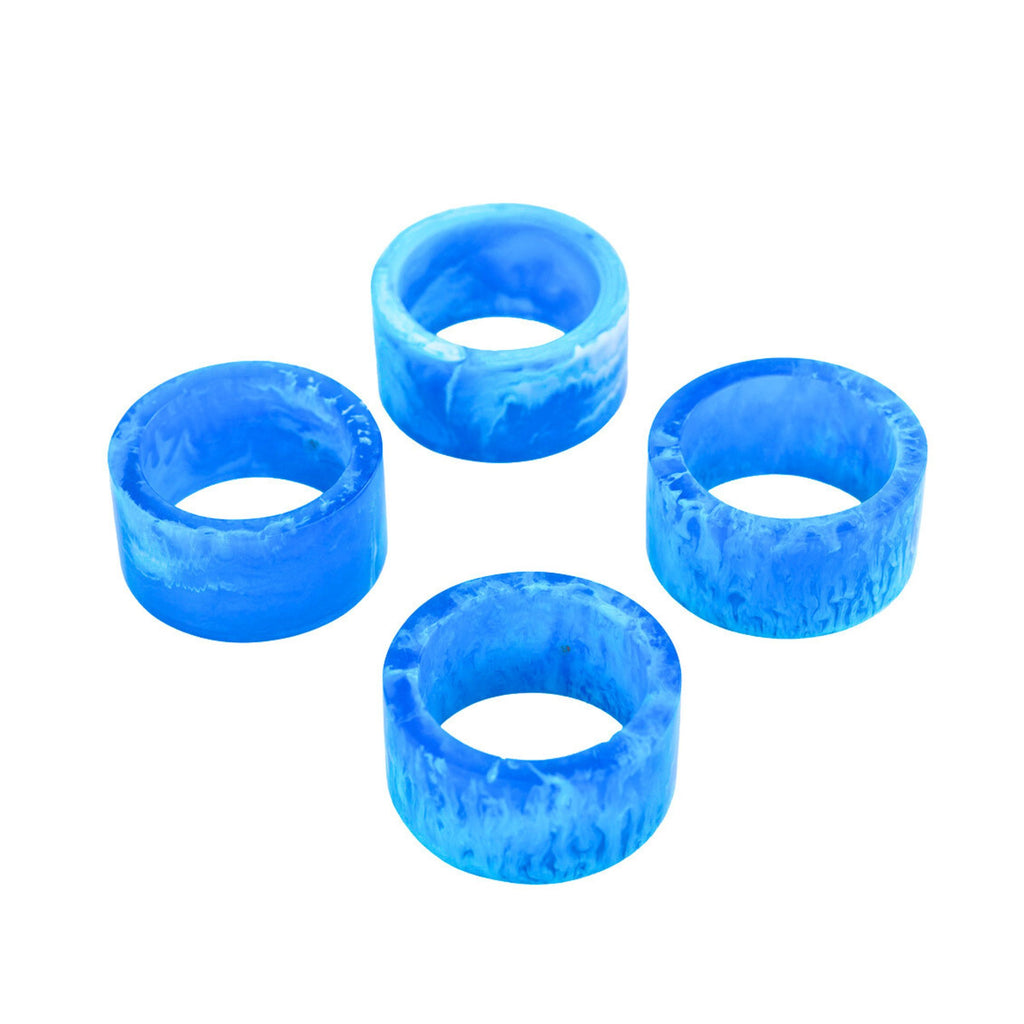 Lucente Blue Resin Napkin Ring Set Godinger All Dining, Blue, Blue Resin, Blue Resin Napkin Ring Set, Napkin, Napkin Ring, Napkin Ring Set, Napkin Rings, Resin Napkin Ring, Round Napkin Ring Set, Round Napkin Rings