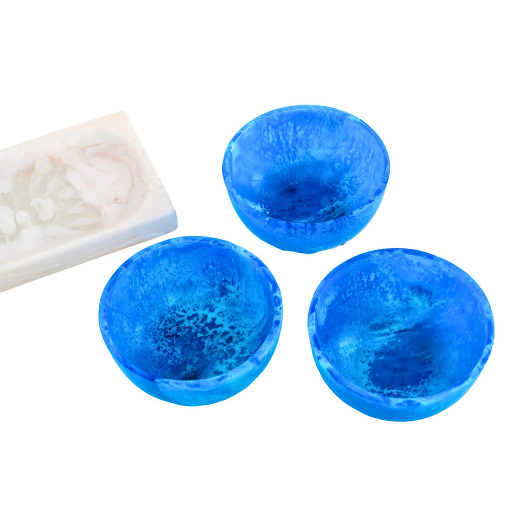 Lucente Blue Resin Serving Tray & Appetizer Bowls Godinger All Kitchen, Appetizer, Blue, Blue Lucente Resin, Blue Resin, Blue Resin Serving Tray & Appetizer Bowls, Kitchen, Lucente Resin, Resin, Resin Serving Tray & Appetizer Bowls, Serving, Serving Trays, White