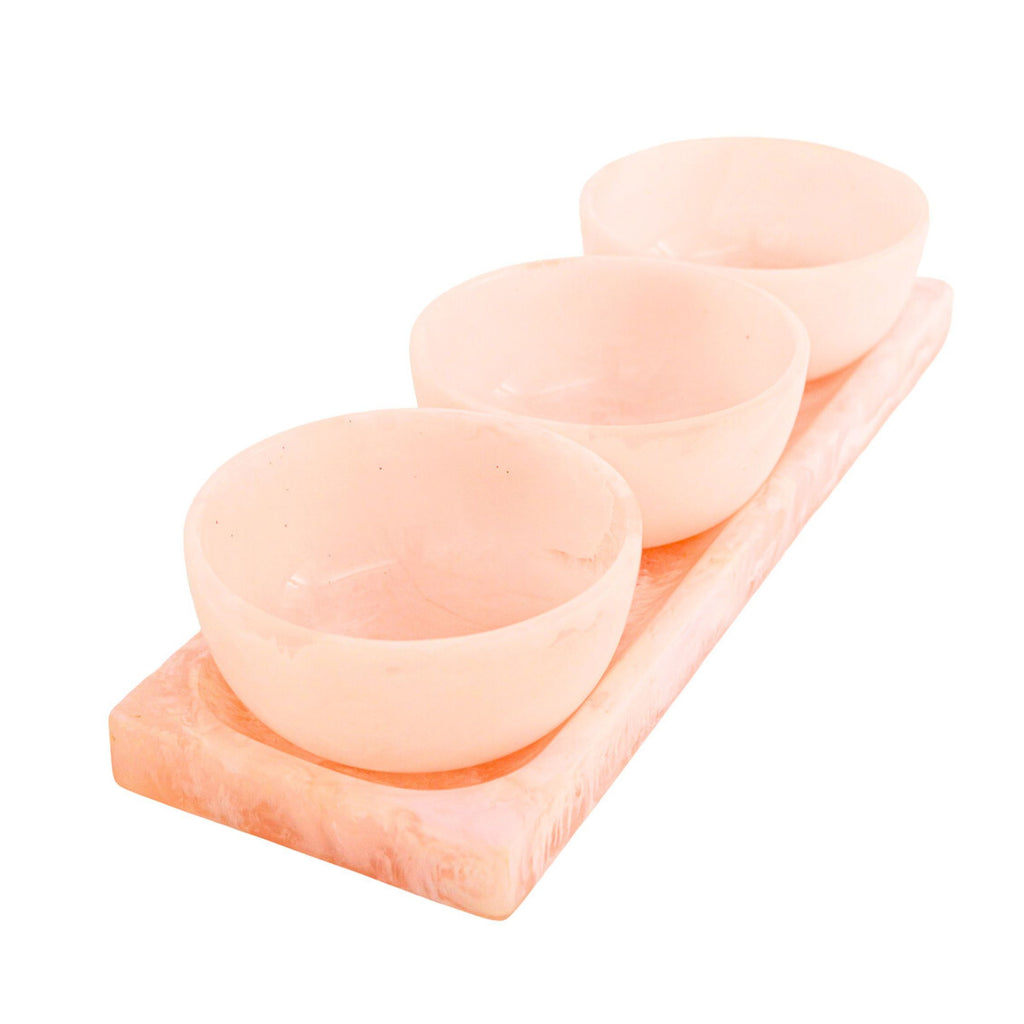 Lucente Pink Resin Serving Tray & Appetizer Bowls Godinger All Kitchen, Appetizer, Kitchen, Lucente Resin, Pink, Pink Lucente Resin, Pink Resin, Pink Resin Serving Tray & Appetizer Bowls, Resin, Resin Serving Tray & Appetizer Bowls, Serving, Serving Trays