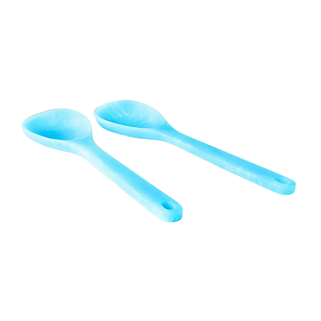 Lucente Resin Matte Blue Salad Server Set Godinger All Flatware & Serveware, All Serveware, Blue, Blue Resin, Blue Resin Salad Server Set, Blue Salad Server Set, Flatware & Serveware, Lucente, Lucente Matte Resin, Lucente Resin, Matte, Matte Blue Resin, Matte Resin, Resin Salad Server, Resin Salad Server Set, Salad Servers, Serveware