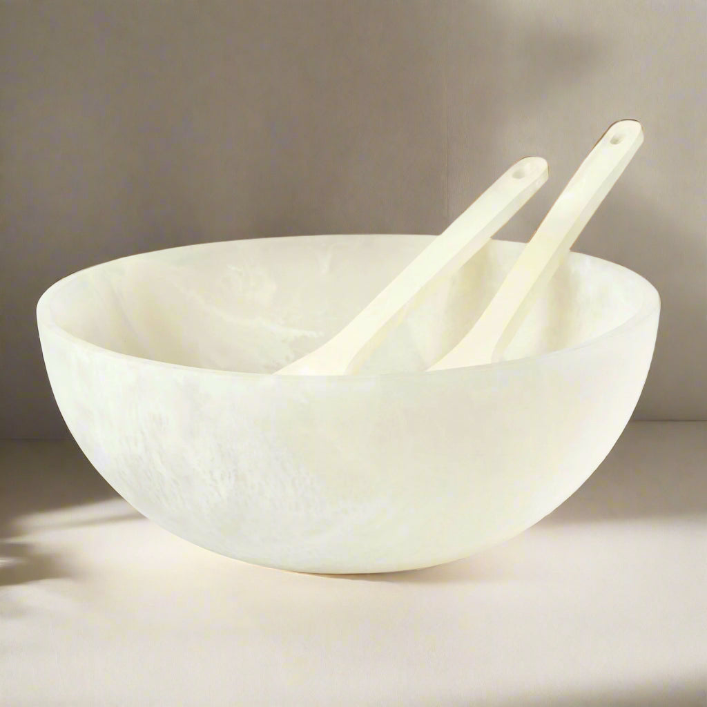 Lucente Resin Matte White Salad Bowl Godinger Black & White Resin, Lucente, Lucente Matte Resin, Lucente Resin, Lucente Resin White, Matte Resin, Resin, Resin Bowl, Resin Salad Bowl, Salad Bowl, White Lucente Resin, White Resin, White Resin Bowl, White Resin Salad Bowl, White Salad Bowl