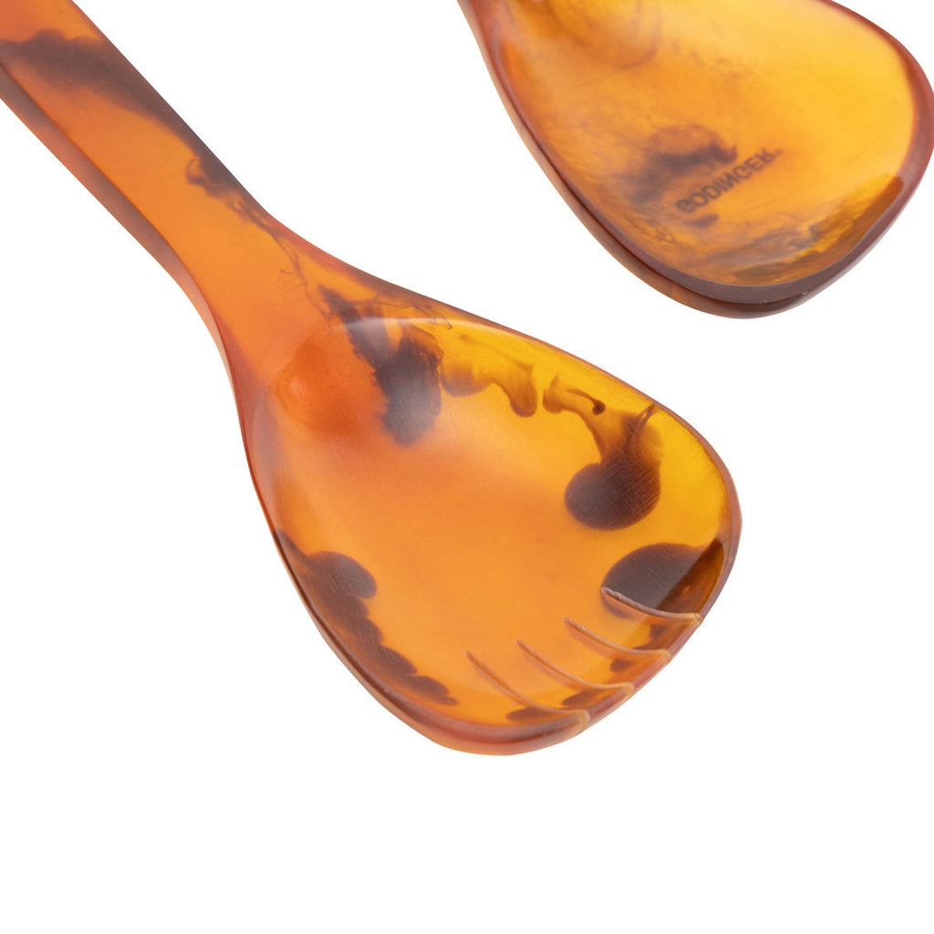 Lucente Tortoise Shell Resin Salad Server Set Godinger All Flatware & Serveware, Flatware & Serveware, Lucente Resin, Resin, Resin Salad Server, Resin Salad Server Set, Salad Servers, Tortoise Shell, Tortoise Shell Lucente Resin, Tortoise Shell Resin, Tortoise Shell Resin Salad Server Set