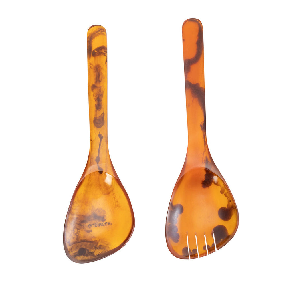 Lucente Tortoise Shell Resin Salad Server Set Godinger All Flatware & Serveware, Flatware & Serveware, Lucente Resin, Resin, Resin Salad Server, Resin Salad Server Set, Salad Servers, Tortoise Shell, Tortoise Shell Lucente Resin, Tortoise Shell Resin, Tortoise Shell Resin Salad Server Set