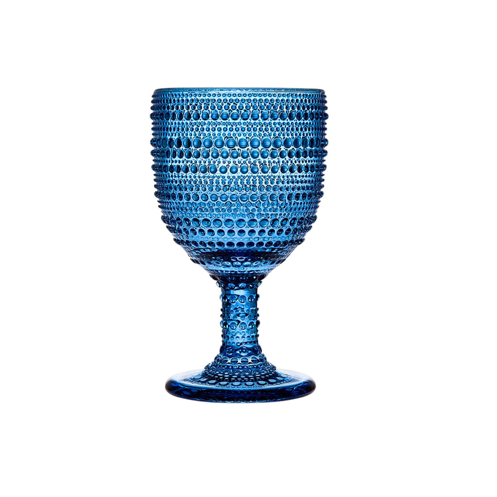 Lumina Blue Goblet, Set of 4 Godinger All Barware, All Glassware, All Glassware & Barware, Blue, Blue Goblet, Brooklyn Steel Co, Fortessa Jupiter, Glassware & Barware, Glaver's Hobnail, Goblet, Hobnail, Hobnail Goblet, Home Essentials Halo, Lumina, Lumina Blue, Lumina Goblet, Wine & Champagne