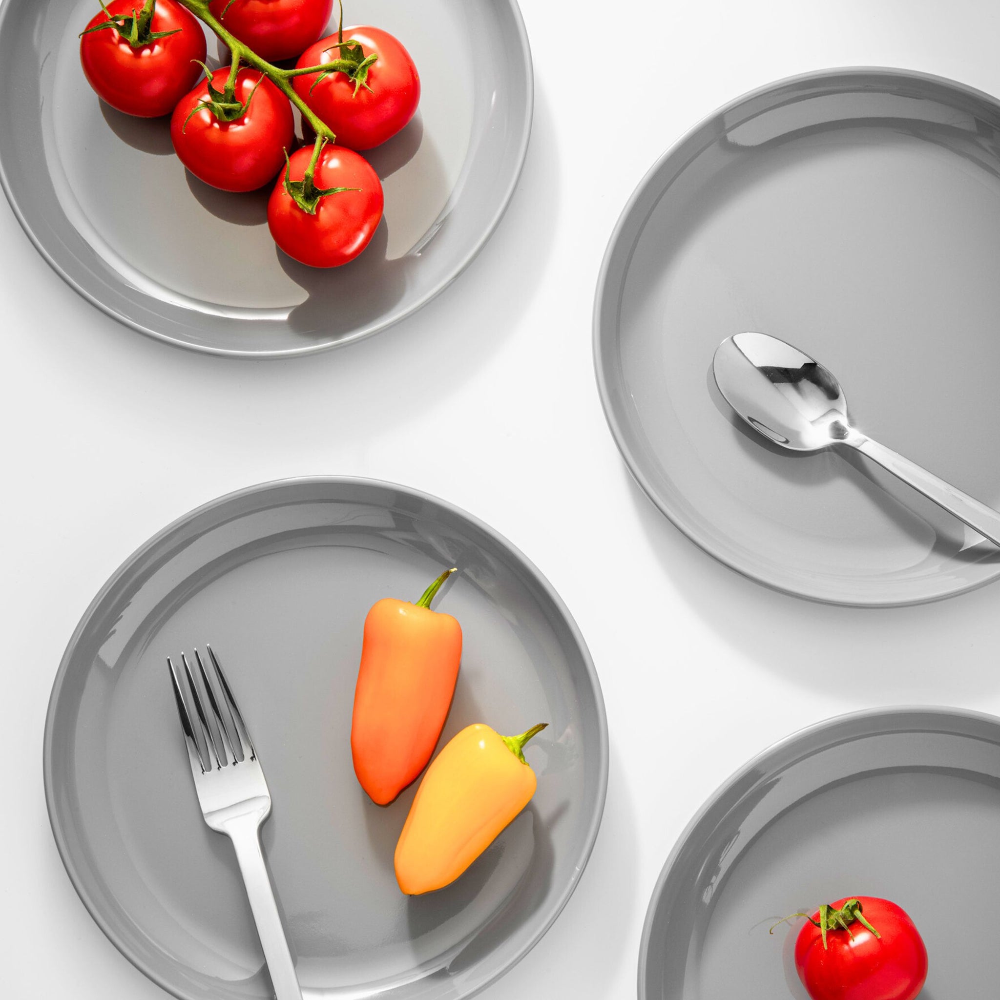 Marbella Grey Stacking Melamine Dinner Plate, Set of 4 – Godinger