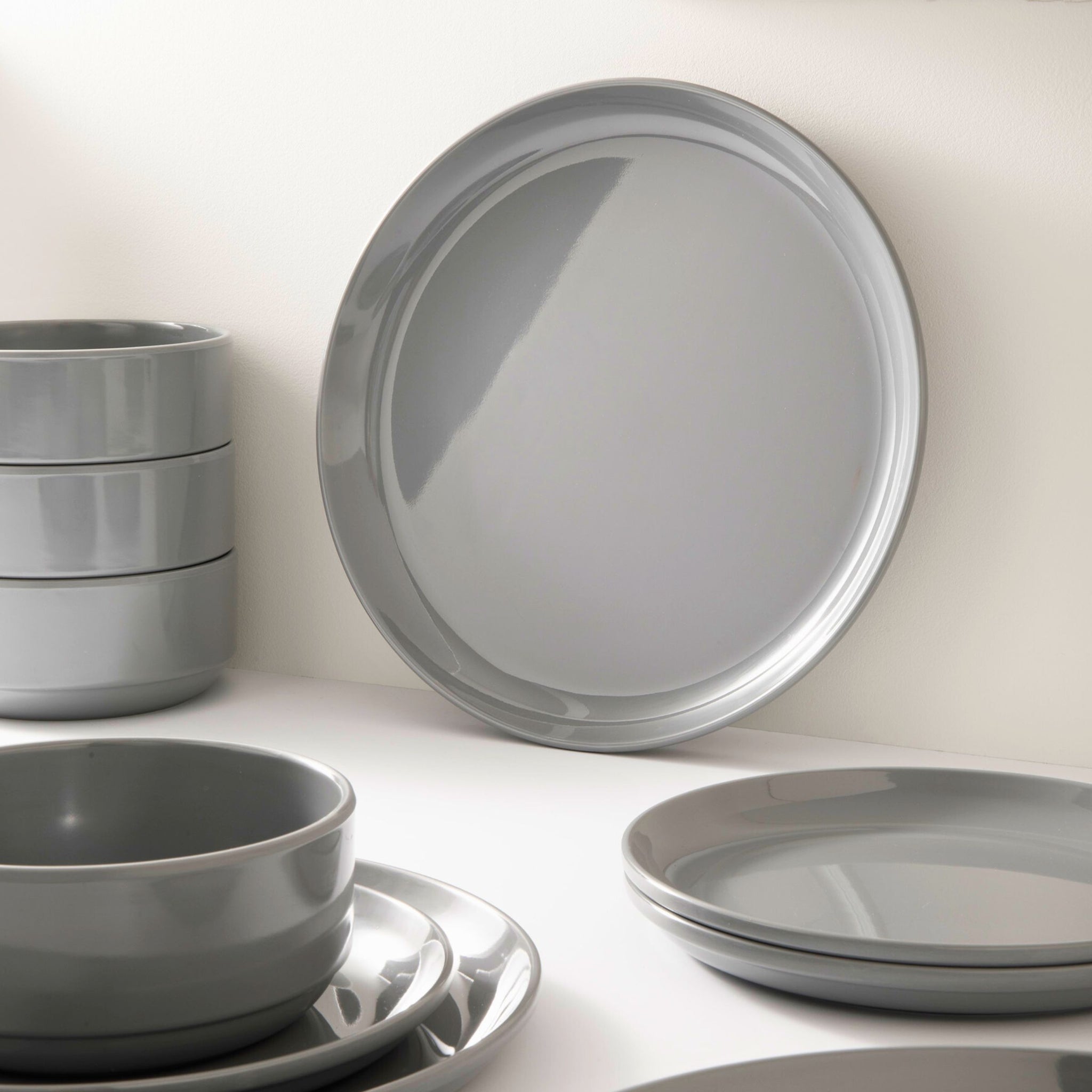 Marbella Grey Stacking Melamine Salad Plate, Set of 4 – Godinger