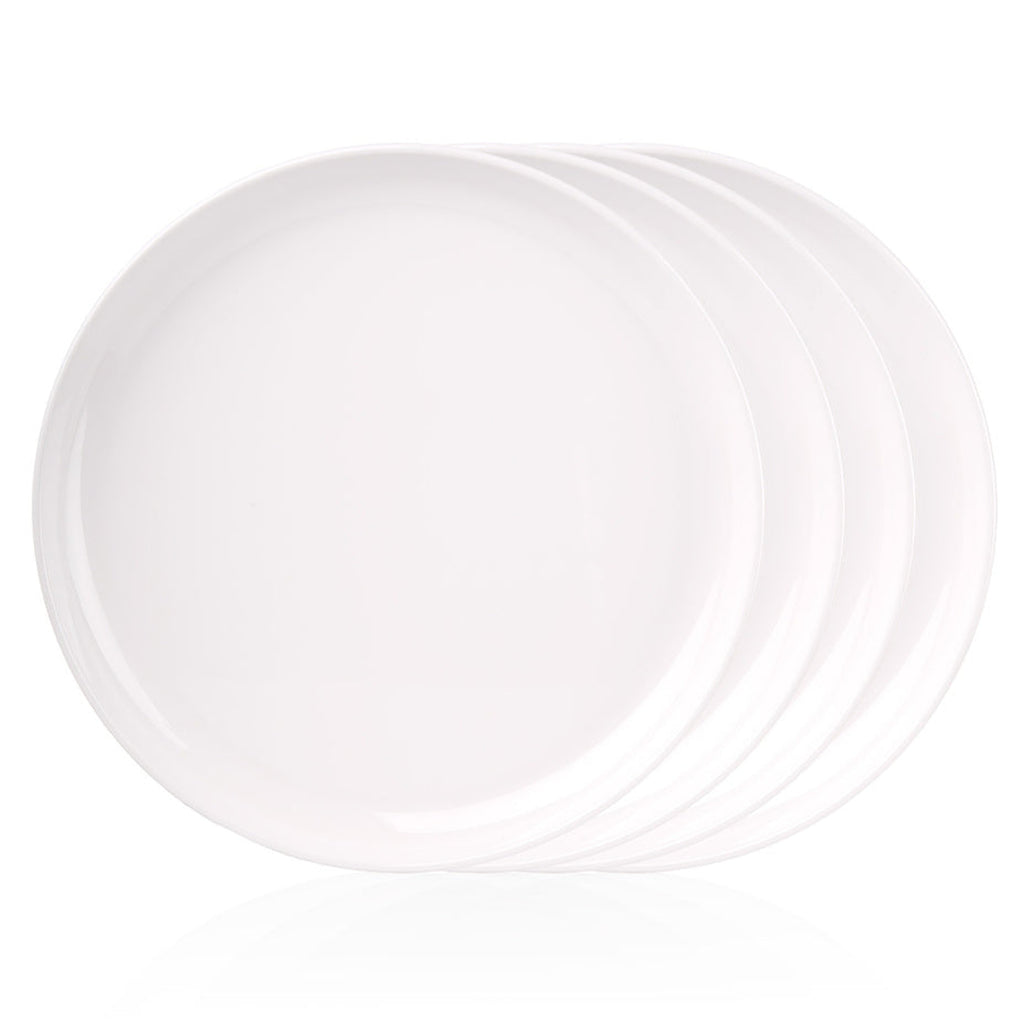 Marbella White Stacking Melamine Dinner Plate, Set of 4 Godinger Marbella, Melamine, Melamine Dinner Plate, Outdoor, Outdoor Dinnerware, Set of 4, Stacking Melamine, White