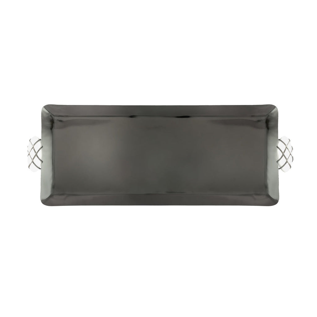 Midnight Pebble Rectangle Tray Godinger All Decor, Black, Decor, Decorative Tray, Decorative Trays, Midnight, Pebble, Stainless, Stainless Steel, Tray