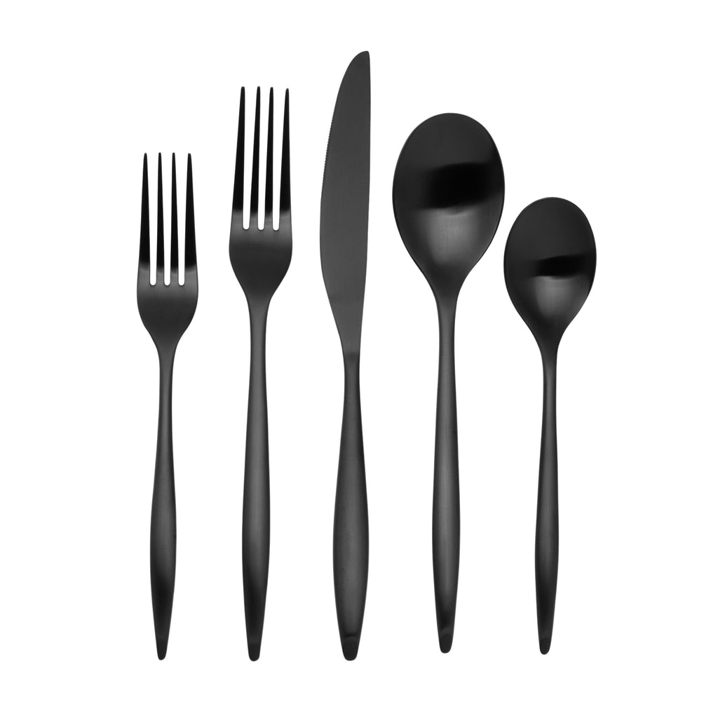 Milano Midnight 18/10 Stainless Steel 20 Piece Flatware Set, Service For 4 Godinger 18/10 Stainless Steel, 18/10 Stainless Steel Flatware, 20 Piece Set, All Flatware & Serveware, Flatware Set, Flatware Sets, Milano, Service For 4, Stainless Steel, Tableware